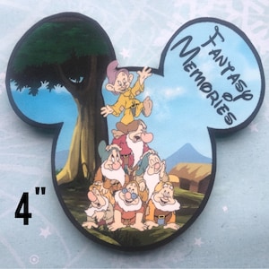Disney Cruise Door Magnet  - Snow White and Seven Dwarfs Magnet - Custom Cruise Door Magnet - Snow White Magnet - Snow White and 7 Dwarfs