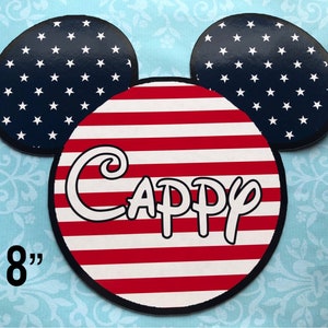 NEW Size Disney Cruise Door Magnet - Mickey Mouse Magnet - Mickey Magnet - Patriot Mickey Magnet - Personalized Door Magnet - Flag Magnet