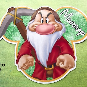 Disney Cruise Door Magnet - Grumpy Magnet - Snow White and Seven Dwarfs Magnet - Custom Cruise Door Magnet - Grumpy Cruise Door Magnet