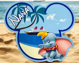Disney Cruise Door Magnet - Dumbo Magnet - Dumbo Cruise Door Magnet - Elephant Magnet - Disney Cruise Magnet - Dumbo Cruise Door Magnet