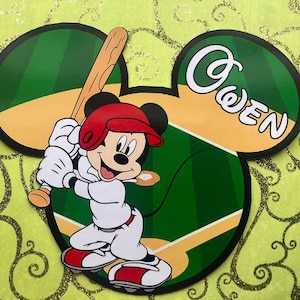 NEW Size Disney Cruise Door Magnet - Mickey Mouse Magnet - Mickey Baseball Magnet - Custom Cruise Door Magnet - Personalized Door Magnet