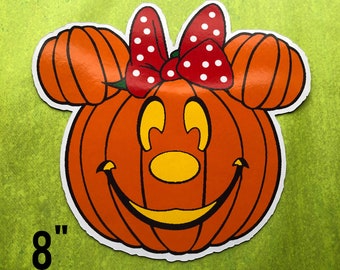 Aimant pour porte croisière Minnie citrouille d'Halloween