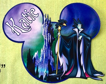 Disney Cruise Door Magnet - Maleficent  Magnet - Custom Cruise Door Magnet - Personalized Door Magnet - Maleficent  Door Magnet - Sleeping