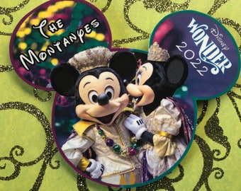 Disney Cruise Door Magnet - Mickey Magnet - Minnie Magnet  Mickey and Minnie Cruise Door Magnet - New Orleans Magnet Mardi Gras Magnet