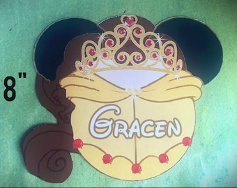 NEW Size Disney Cruise Door Magnet - Belle Magnet - Beauty and the Beast Magnet - Custom Cruise Door Magnet - Personalized Door Magnet