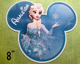 NEW Size Disney Cruise Door Magnet - Elsa Magnet - Frozen Magnet - Elsa Cruise Door Magnet - Disney Cruise Line Magnet - Frozen Door Magnet