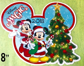 Disney Cruise Door Magnet - Minnie Mouse Magnet - Merrytime Cruise Magnet - Christmas Magnet - Mickey Magnet - Mickey and Minnie Magnet