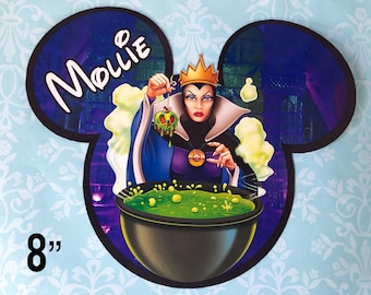 Disney Cruise Door Magnet  - Snow White Evil Queen Magnet - Custom Cruise Door Magnet - Evil Queen Snow White Magnet- Evil Queen Magnet