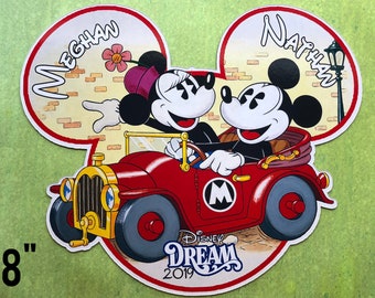 NEW Size Disney Cruise Door Magnet - Mickey Mouse Magnet - Classic Mickey and Minnie Magnet - Mickey Magnet - Minnie Magnet - Classic Magnet