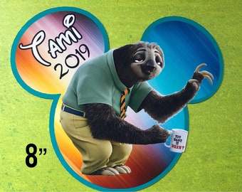 Disney Cruise Door Magnet - Zootopia Magnet - Flash Magnet - Sloth Magnet - Zootopia Flash Magnet - Flash cruise magnet
