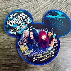 Disney Cruise Door Magnet - Descendants Magnet - Mal Magnet - Cruise Door Magnet - Personalized Door Magnet - Descendants evie magnet