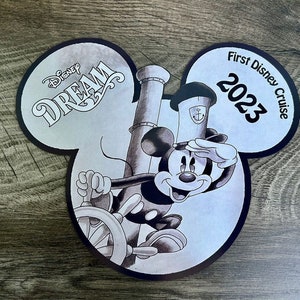 NUEVO tamaño Disney Cruise Door Magnet - Mickey Mouse Magnet - Classic Mickey Magnet - steamboat willie magnet - mickey classic magnet