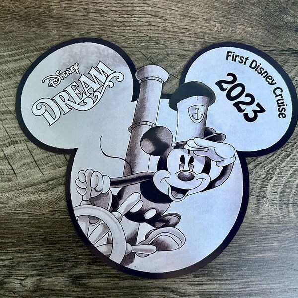 Disney Cruise Door Magnet - Mickey Mouse Magnet - Classic Mickey Magnet - steamboat willie magnet mickey classic magnet Willy magnet
