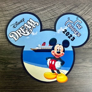 NEW Size - Disney Cruise Door Magnet - Pirate Mickey Magnet - Mickey Magnet - Pirate Magnet - Pirate Ship Magnet - Castaway Cay Magnet