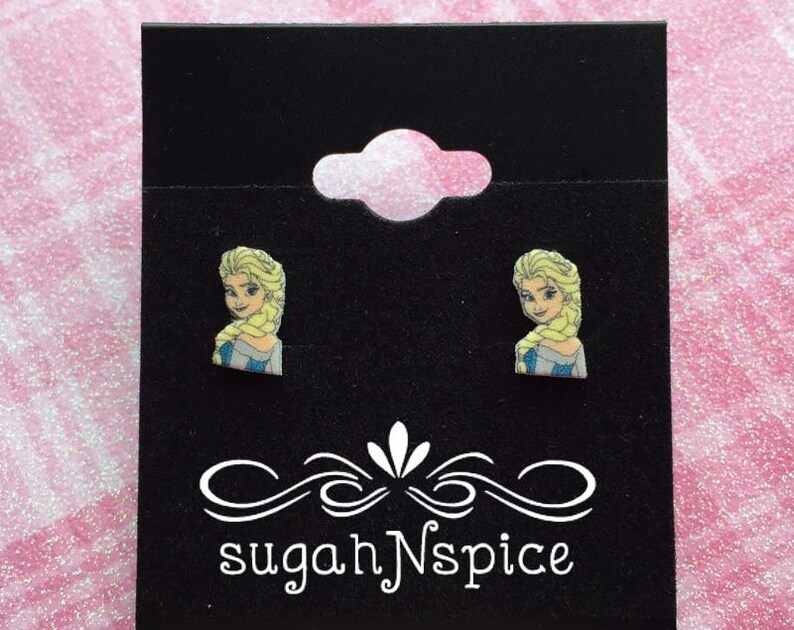 Elsa Earrings Frozen Earrings Frozen Elsa Earrings Etsy