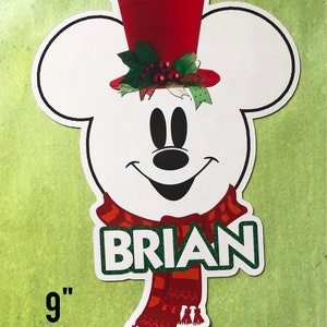 Disney Cruise Door Magnet - Mickey Mouse Magnet - Snowman Magnet - Mickey Snowman Magnet - Christmas Magnet - Merrytime Cruise Magnet