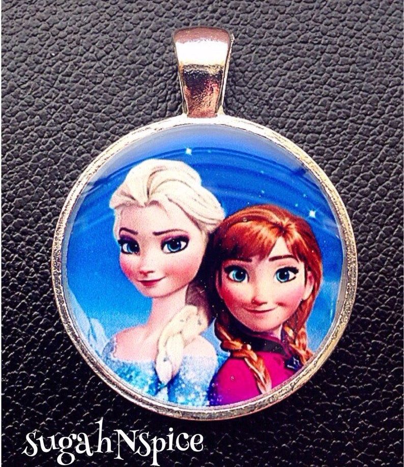 Disney Frozen Elsa Necklace Frozen Pendant Inspired Pendant Etsy
