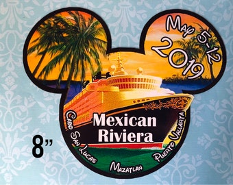 NEW Size Disney Cruise Ship Magnet - Mexican Riviera Magnet - Mexican Cruise Magnet - Disney Door Magnet