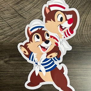 Disney Cruise Door Magnet - Chip and Dale magnet - Chip Magnet - Dale magnet - Chipmunk Magnet - Mickey Friends Magnet - Disney magnet