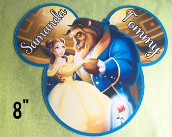 Disney Cruise Door Magnet - Belle Magnet - Beauty and the Beast Magnet - Custom Cruise Door Magnet - Beast Magnet - Belle and Beast Magnet