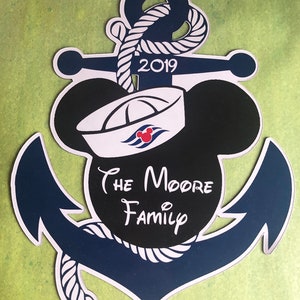 NEW Size Disney Cruise Door Magnet - Mickey Anchor Magnet - Mickey Head Anchor - Anchor Family Magnet - Anchor Cruise Door Magnet