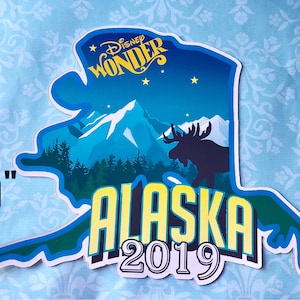 Disney Cruise Door Magnet - Alaska Magnet - Disney Wonder Magnet - Disney Wonder Alaska Door Magnet - Door Magnet - Fridge Magnet - Alaska