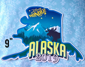 Disney Cruise Door Magnet - Alaska Magnet - Disney Wonder Magnet - Disney Wonder Alaska Door Magnet - Door Magnet - Fridge Magnet - Alaska