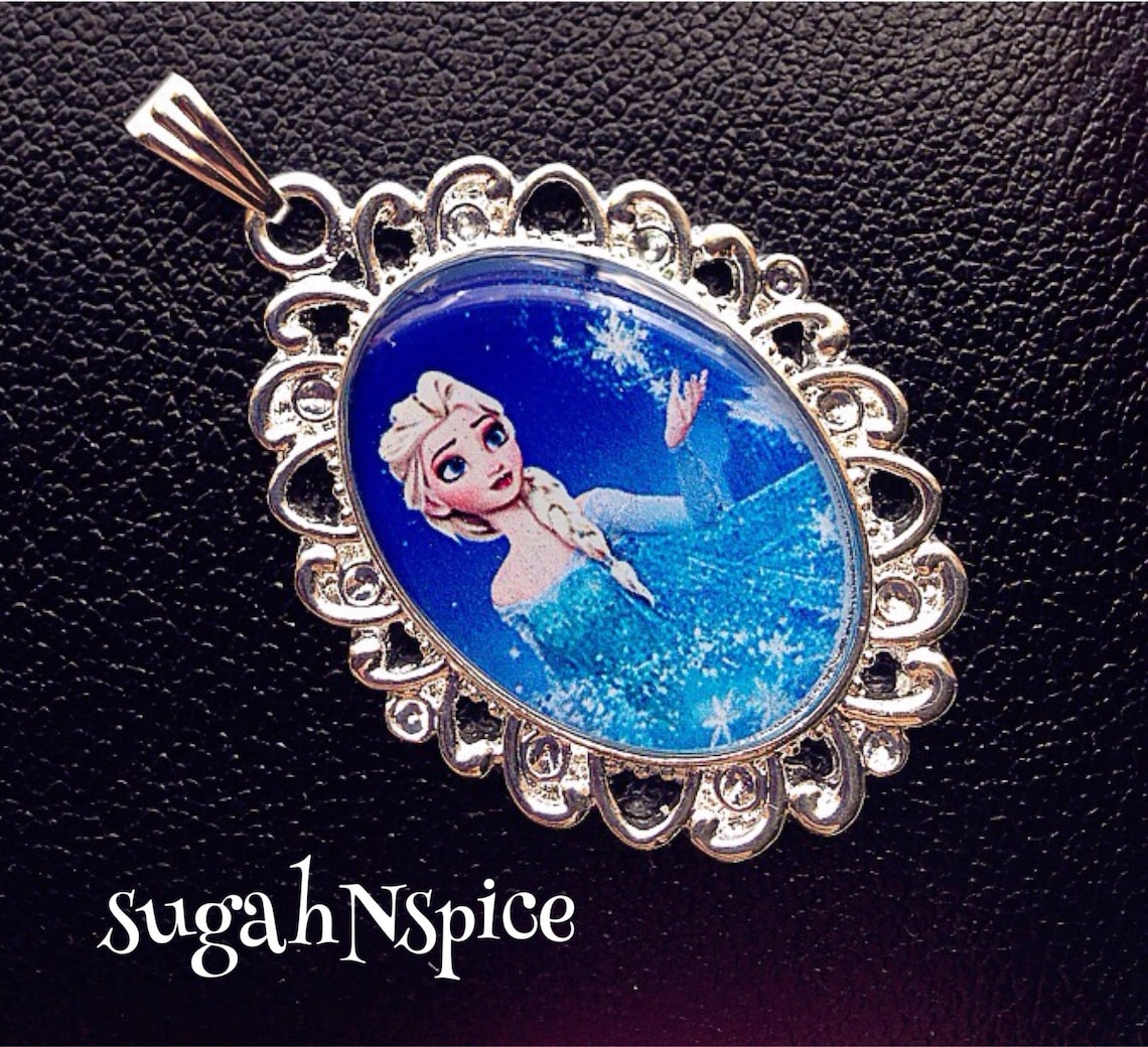 Frozen Elsa Necklace Frozen Pendant Elsa Jewelry Inspired Etsy