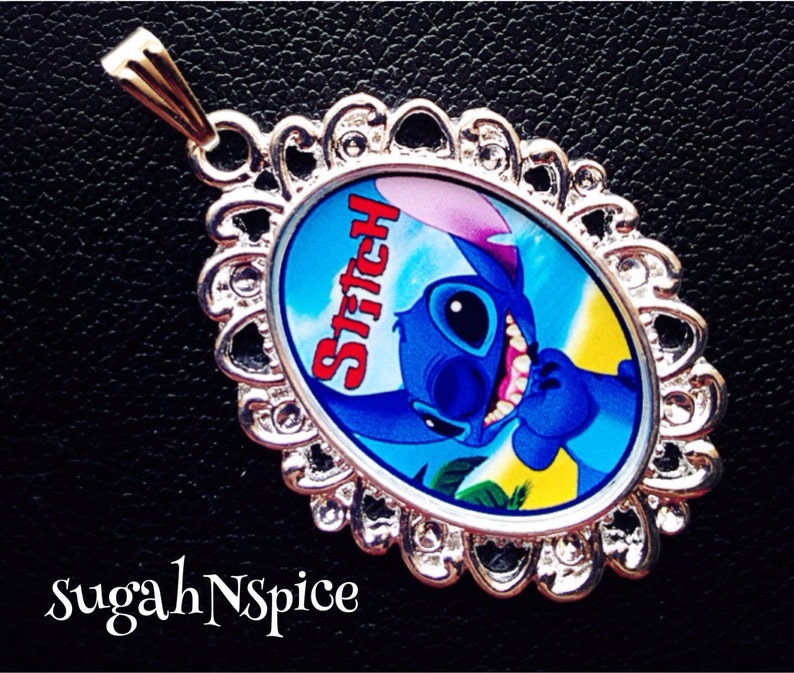 Stitch Pendant Disney's Lilo and Stitch Necklace Pendant Etsy