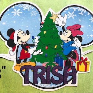 NEW SIZE Disney Cruise Door Magnet - Minnie Mouse Magnet - Merrytime Cruise Magnet - Christmas Magnet - Mickey and Minnie Magnet