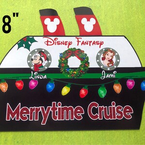 NEW Size Disney Cruise Door Magnet Merrytime Cruise Ship Magnet Cruise Door Magnet Merrytime Cruise Magnet Christmas Cruise Magnet image 3