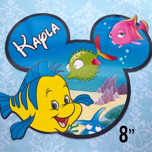 NEW Size Disney Cruise Door Magnet - Flounder Magnet - The Little Mermaid Magnet - Flounder Cruise Door Magnet - Fish Extender Magnet