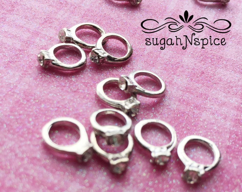 Engagement Ring Floating Ring Wedding Ring Floating Charm Etsy