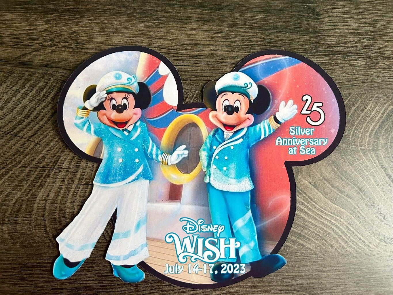 Disney Cruise Door Magnet - Silver Anniversary at Sea Magnet - 25