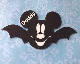 Aimant de porte Halloween en haute mer - Aimant de porte Croisière Disney - Aimant Mickey - Aimant Mickey chauve-souris - Aimant Halloween