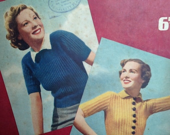 1930's Bestway Jumpers for Style and Beauty PDF - Vintage Knitting Pattern  - 1930's Jumper - Sweater - Cardigan