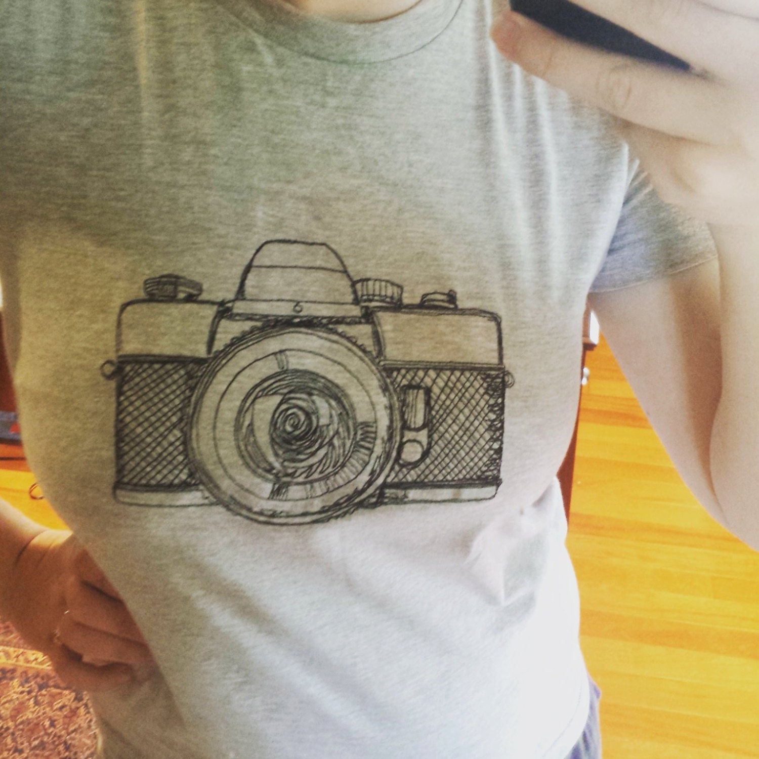 embroidered camera bag