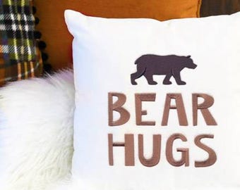 Bear Hugs Throw pillow,pillow cover ,decorative pillow, pillowcase