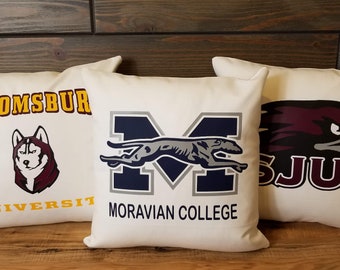 College Acceptance Announcement Signing Senior Night gift idea pillow State University Custom dorm room decor personalized throw name decor