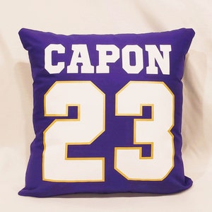 Sports team banquet gift basket idea senior night number bed decorating awards travel ceremony pillow jersey name custom high school captain