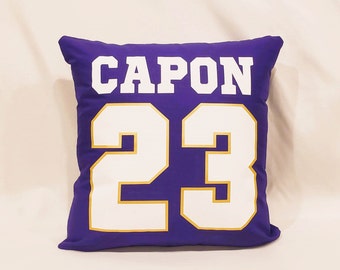 Sports team banquet gift basket idea senior night number bed decorating awards travel ceremony pillow jersey name custom high school captain