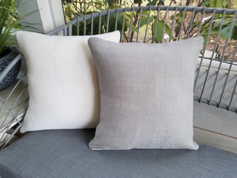 Design Your Own Pillow Outdoor Burlap Pillow Cover Blank Plain Etsy