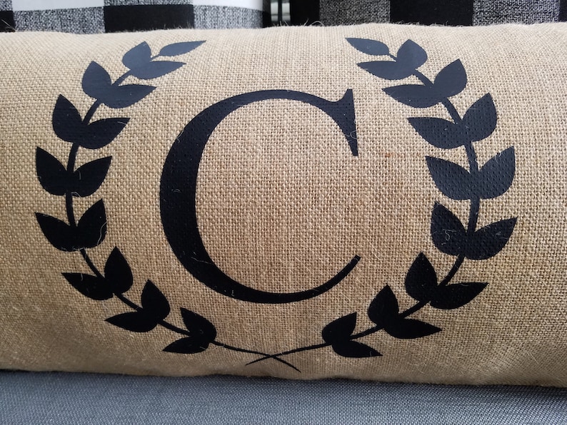 Farmhouse Style Outdoor Pillow Wreath Vine Leaves Modern Etsy