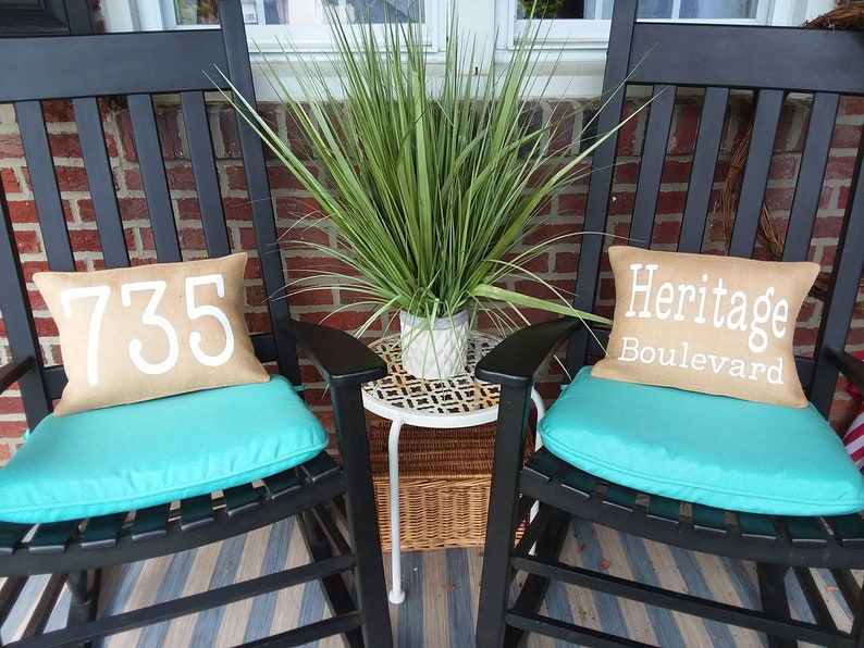 Front porch pillows Farmhouse style rockers curb appeal Etsy