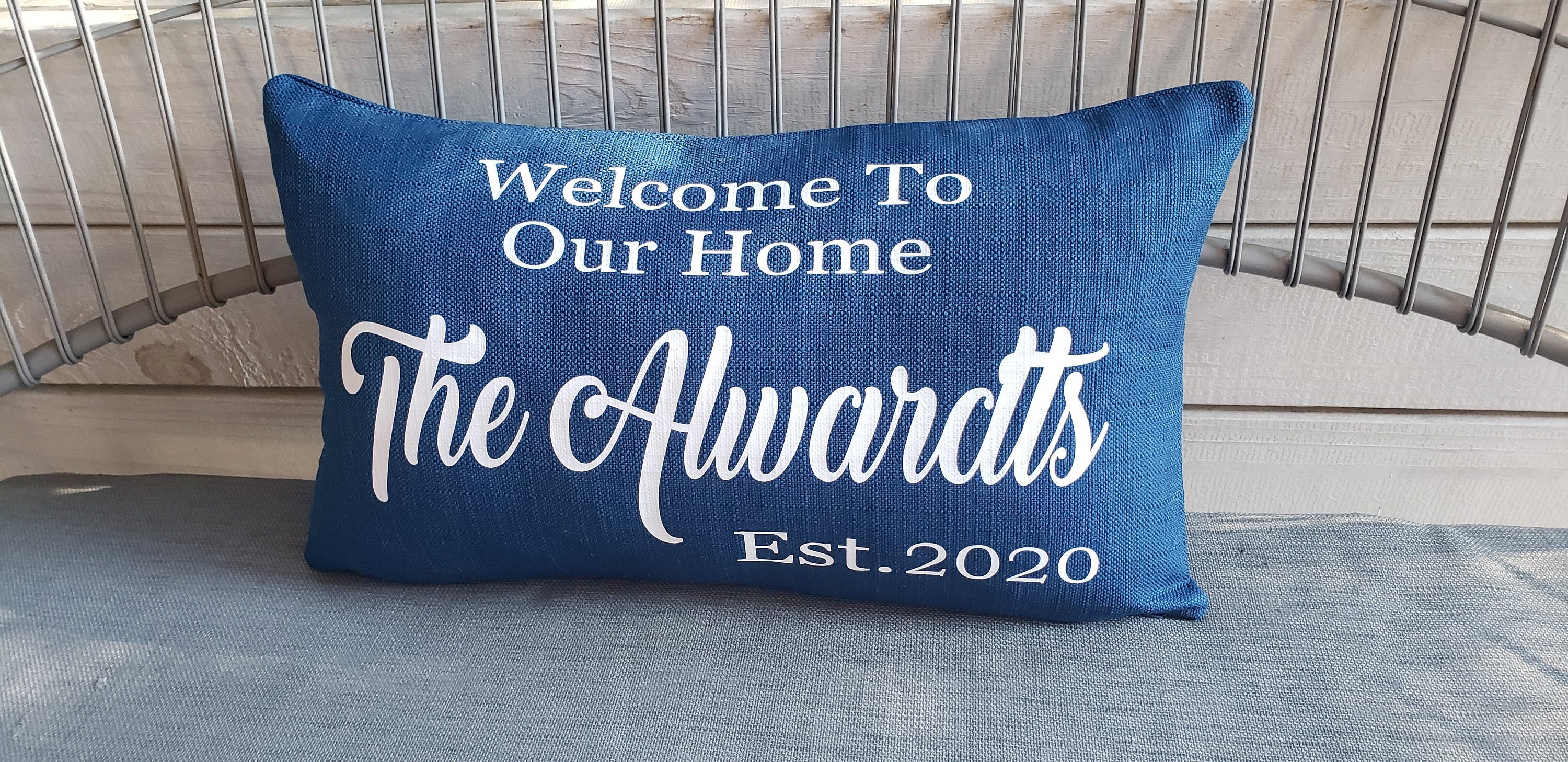 Outdoor Farmhouse style Decor Burlap Pillow Family Etsy