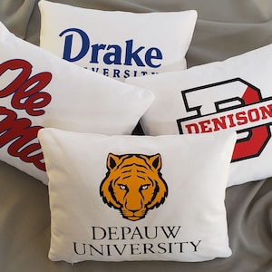 College logo Acceptance pillow Graduation gift University State high school Dorm decor class 2024 Bed student bedroom senior night banquet image 7