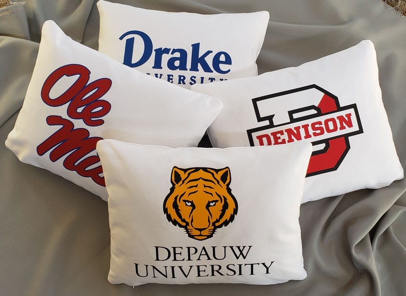 College logo Acceptance pillow Graduation gift University State high school Dorm decor class 2024 Bed student bedroom senior night banquet image 7