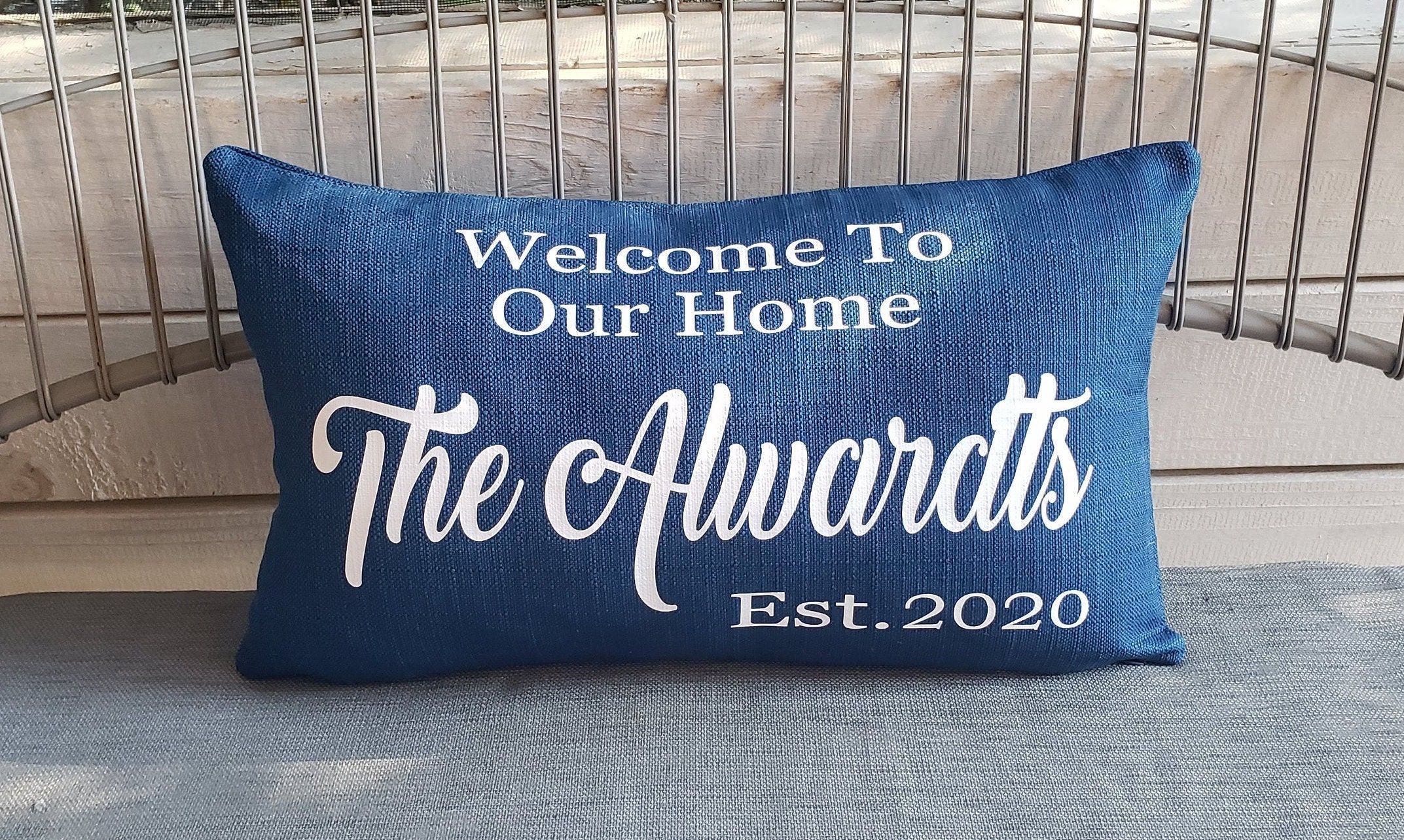 Outdoor Farmhouse style Decor Burlap Pillow Family Etsy