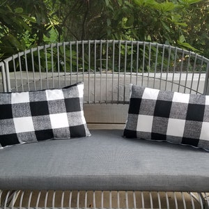 Buffalo plaid outdoor bench cushion hotsell