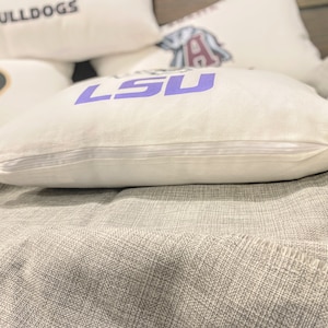 College logo Acceptance pillow Graduation gift University State high school Dorm decor class 2024 Bed student bedroom senior night banquet image 8